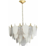 Люстра ODEON LIGHT PORCELA HALL ODL24 517 E14 21*40W металл фарфор стекло, золото белый прозрачный 5051/21